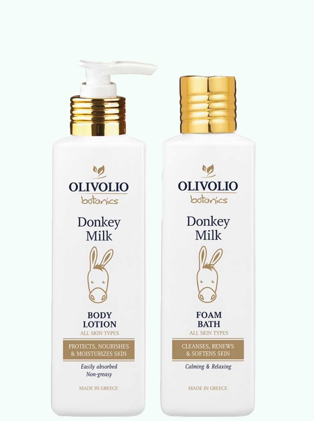 Set spumant de baie si lotiune de corp, cu lapte de magarita 250ml