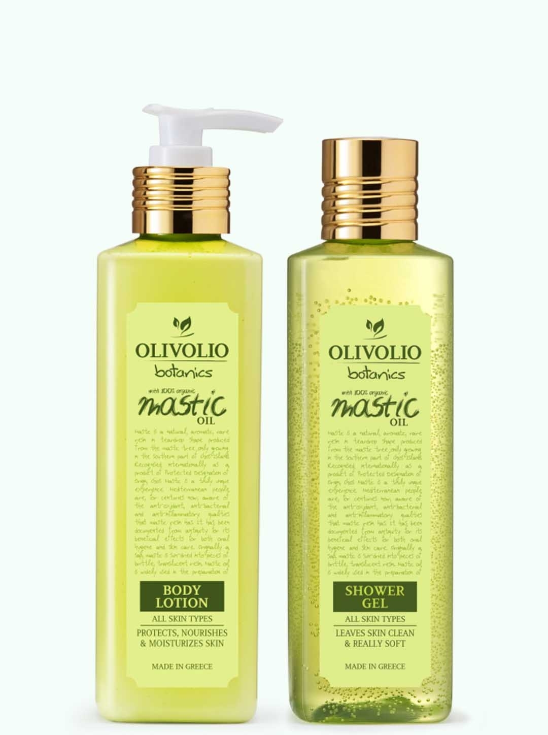 Set gel de dus si lotiune de corp, cu ulei de mastic 250 ml