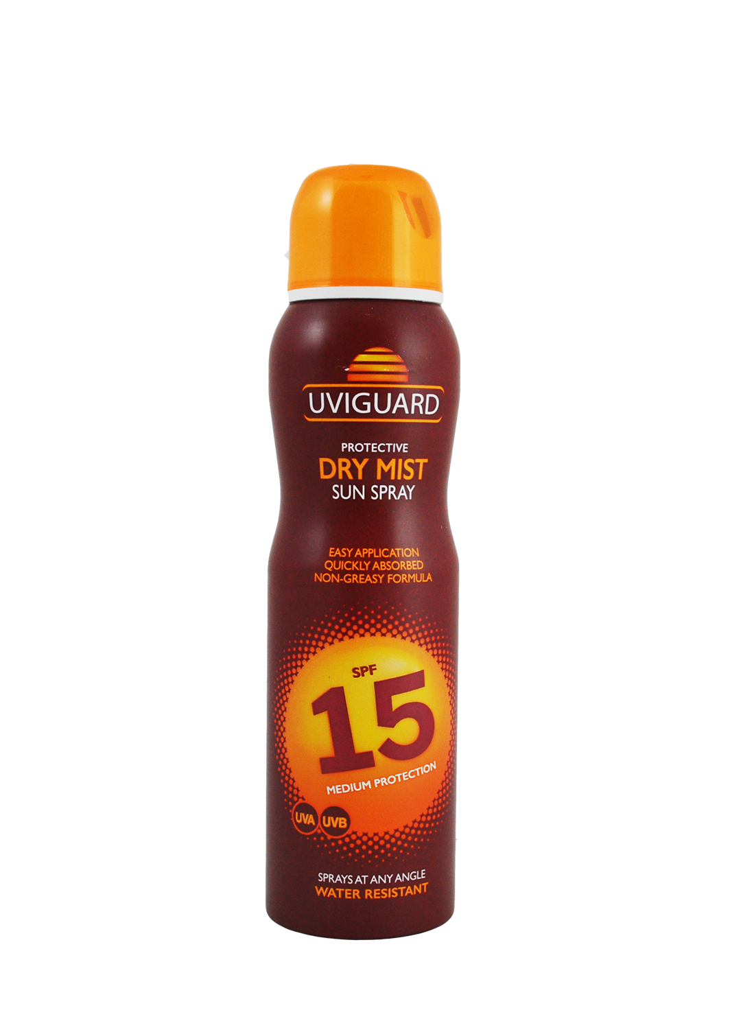 Spray uscat SPF15 Uviguard cu ulei de cocos si argan 150 ml